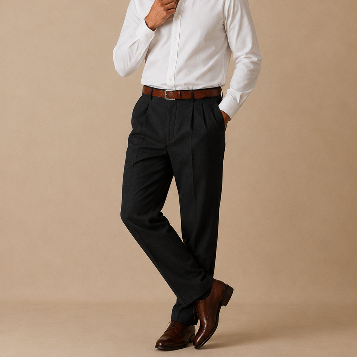 The Millhaven Men's Vintage Casual Pleated Straight Pants