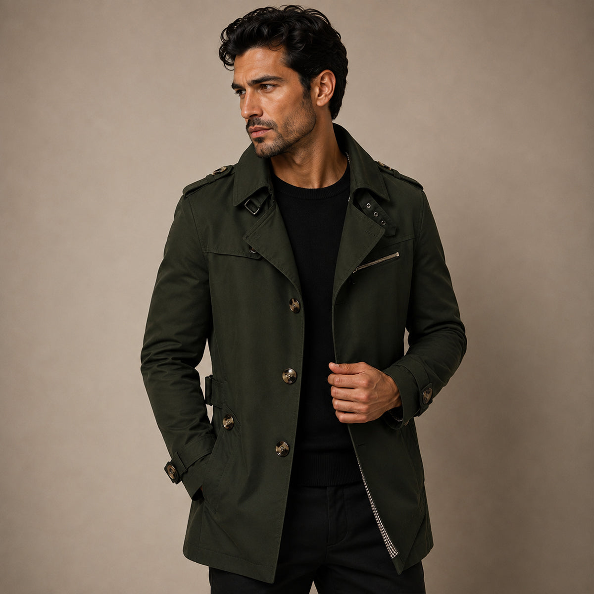 The MauroIcardi Elegant and Stylish Trench Coat for Men