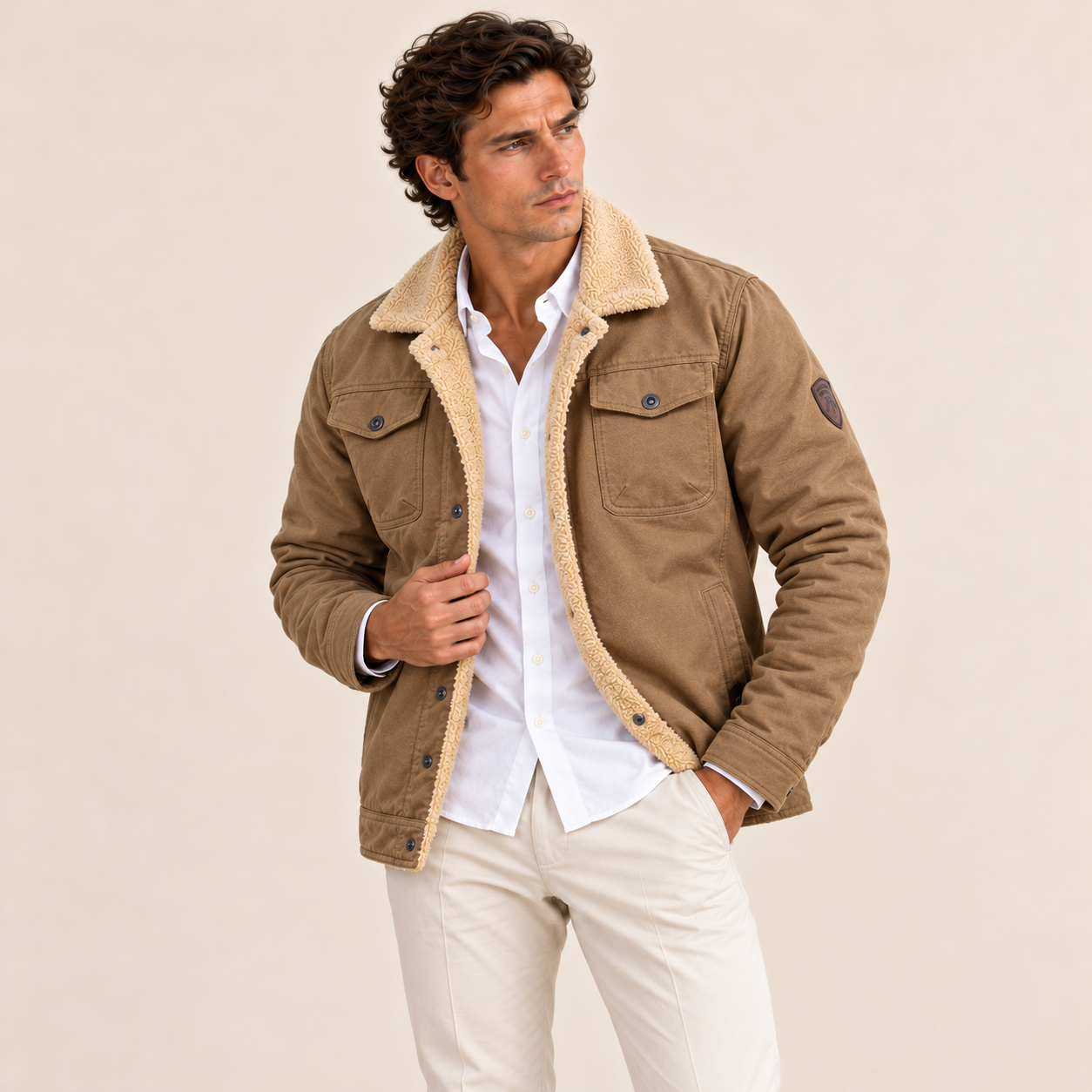 The York Warm Fleece Lined Winter Coat for Men