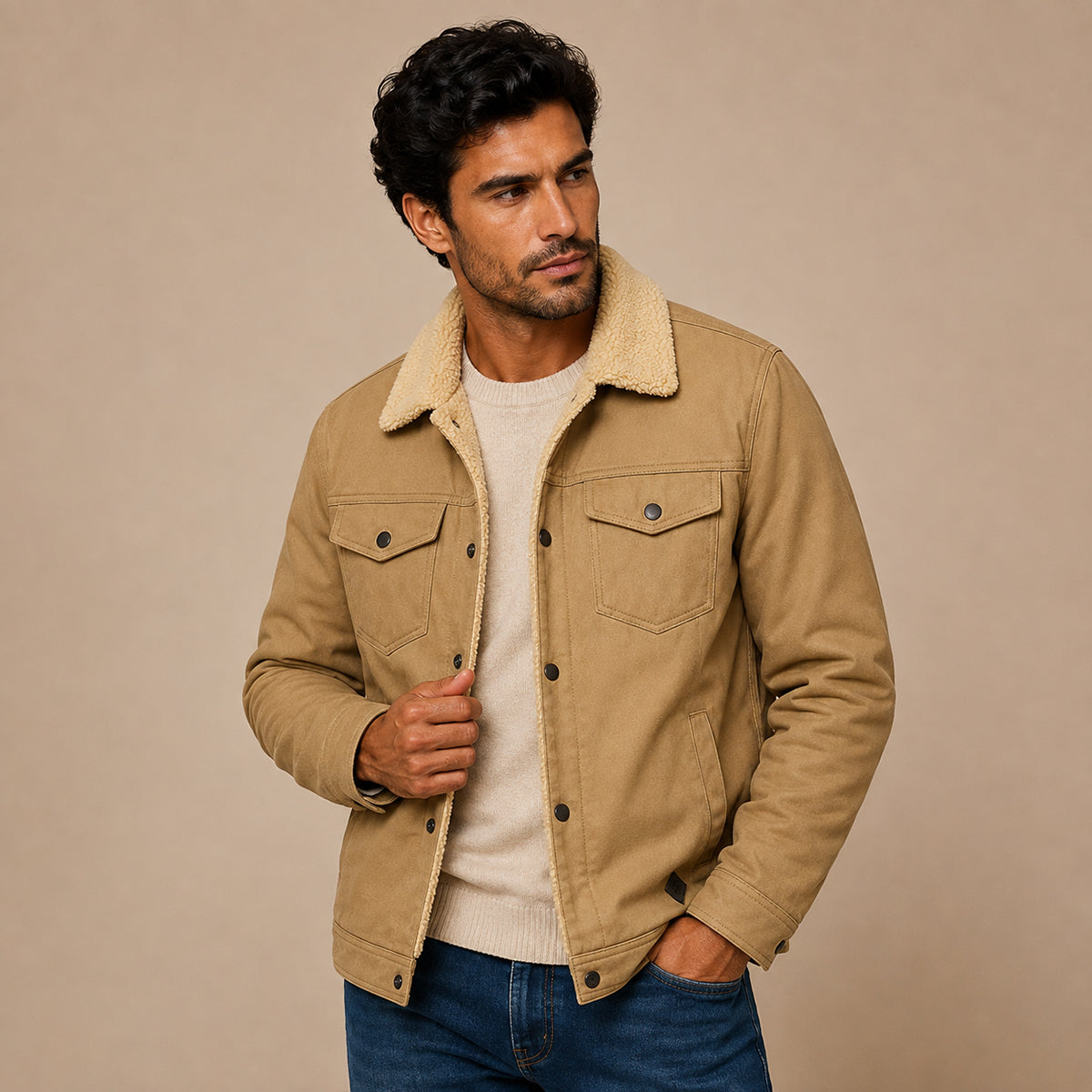 The Vancouver Men's Fleece Lined Outdoor Jacket - Modern & Warm