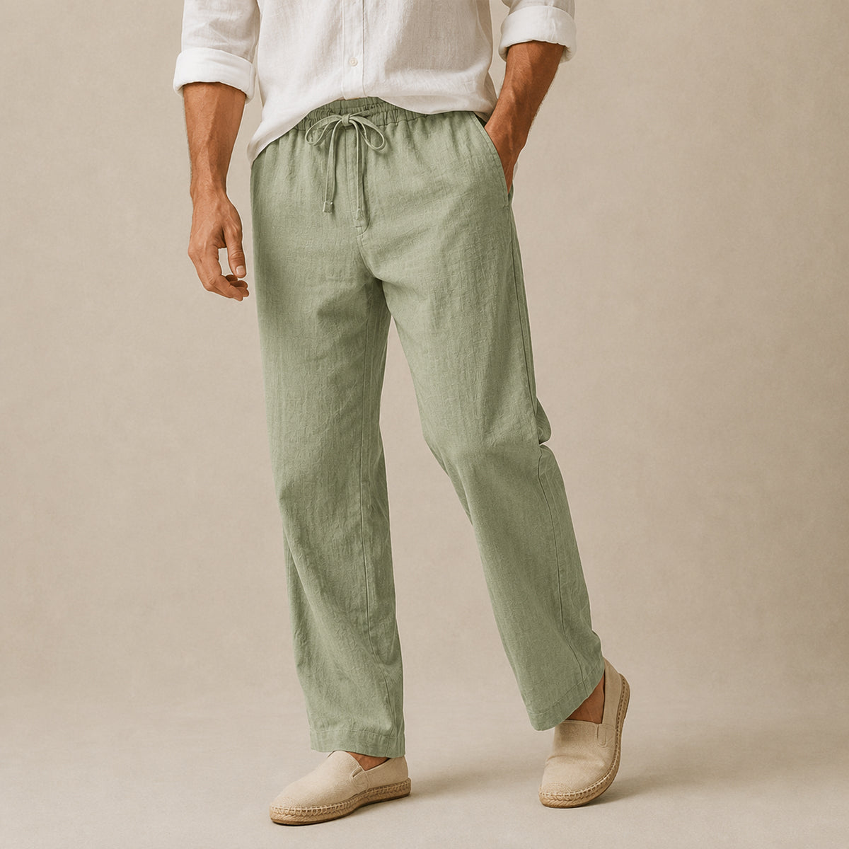 The Wakefield Men’s Breathable Linen Tapered Pants