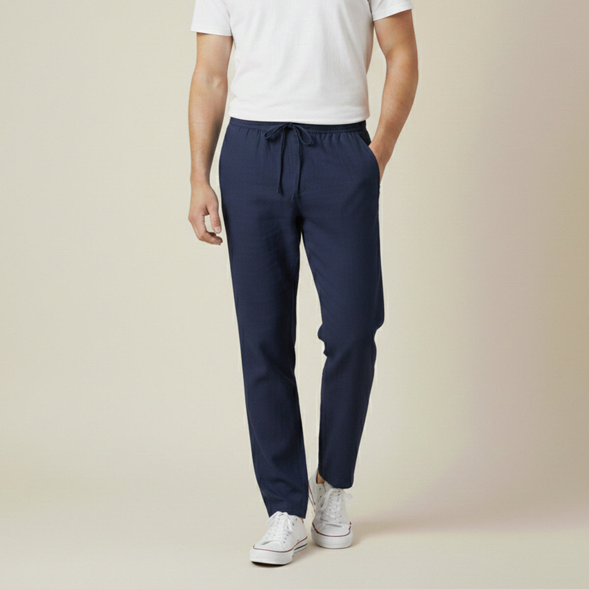 The Meadowgate Men’s Lightweight Breathable Drawstring Cotton Linen Pants