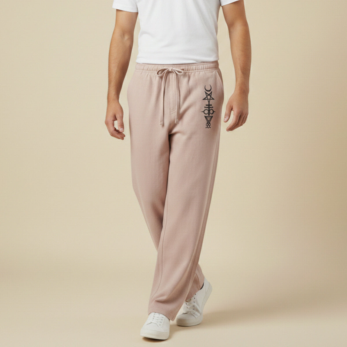 The Maplehill Men’s Casual Relaxed Fit Linen Wide Leg Drawstring Pants