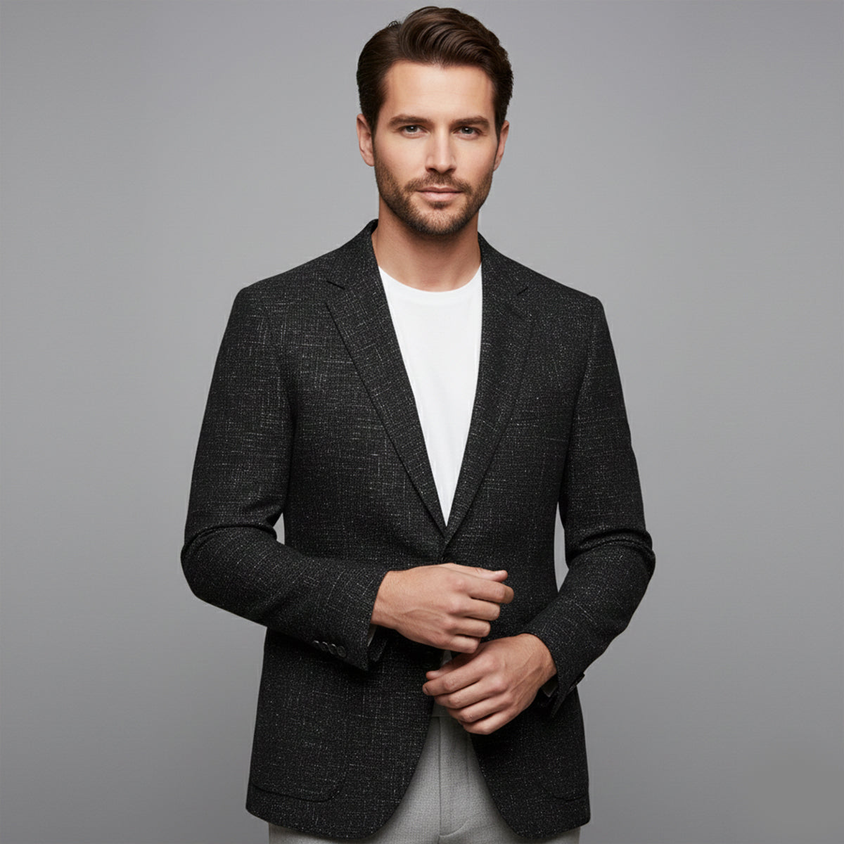 The Garda Porto Men’s Checked Double Breasted Plaid Blazer Jacket