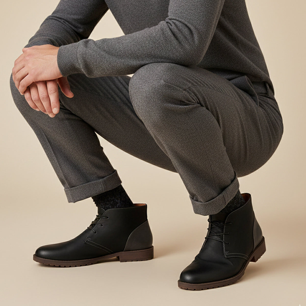 The Elderpine Men’s Elegant Vintage Smart Leather Boots