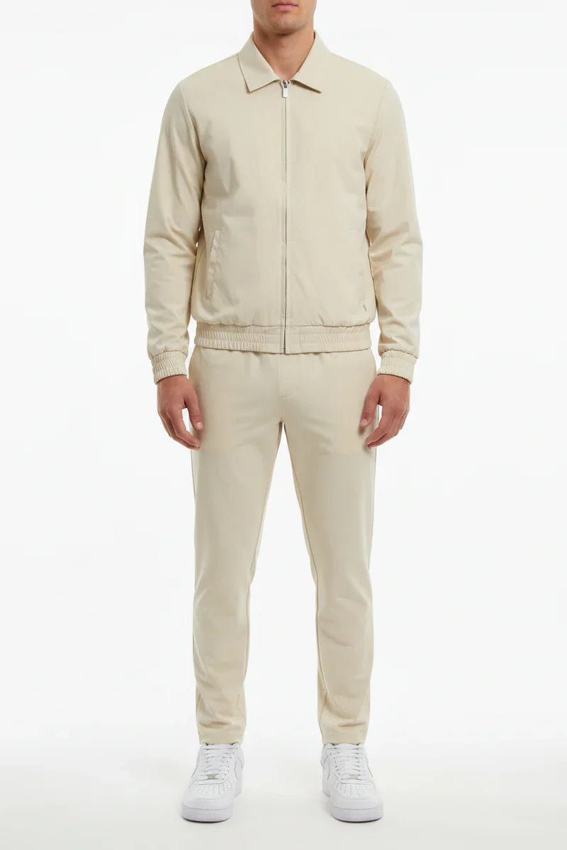 The Reno Men's Premium Tech Tracksuit Set - Beige