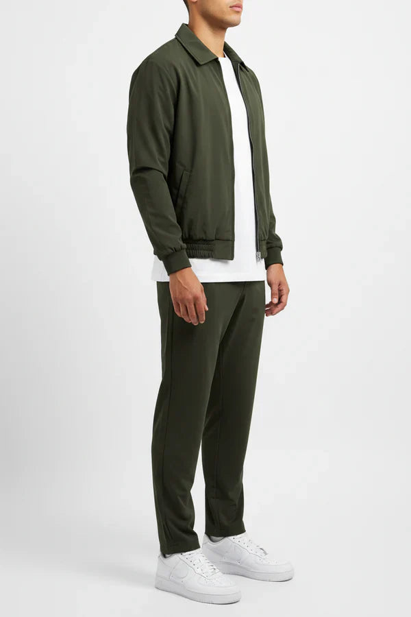 The Reno Men's Premium Tech Tracksuit Set - Army Green