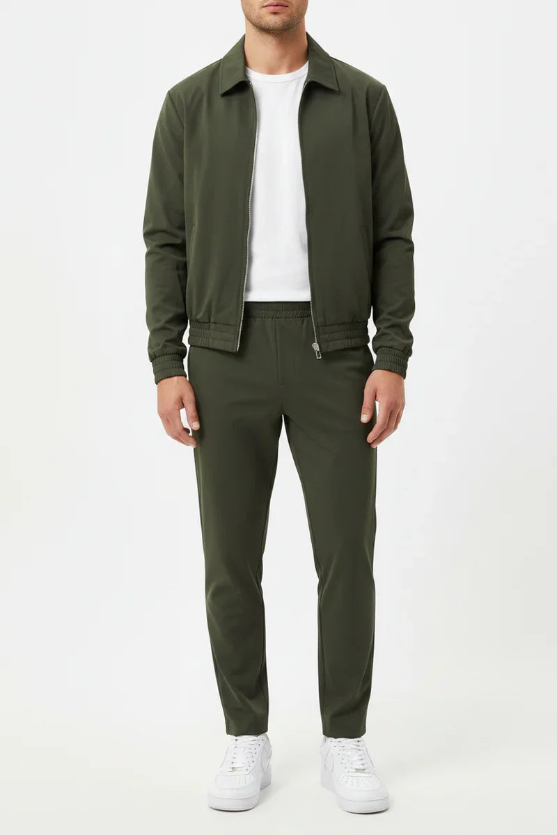 The Reno Men's Premium Tech Tracksuit Set - Army Green