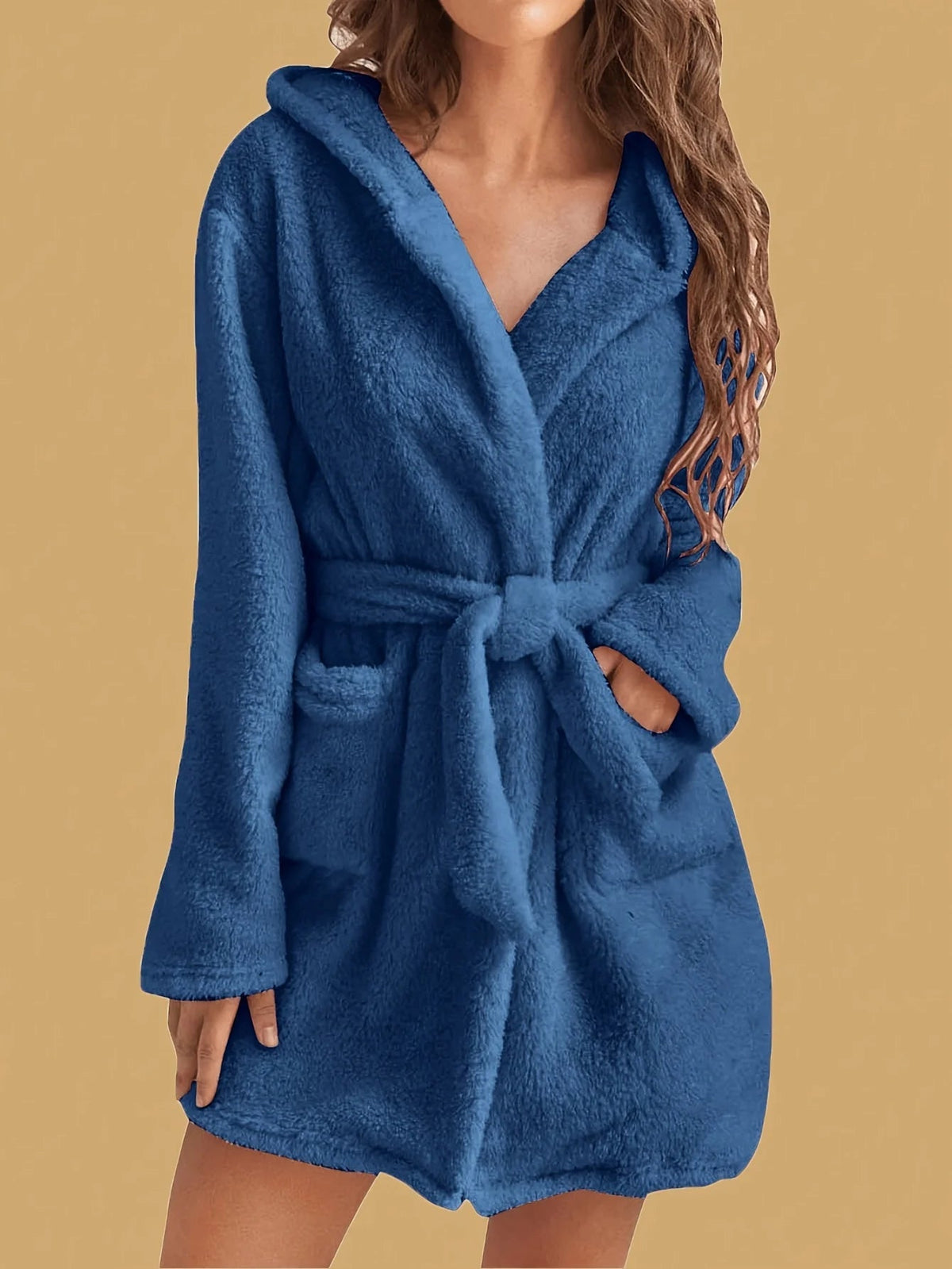 Women's Hooded Fleece Robe