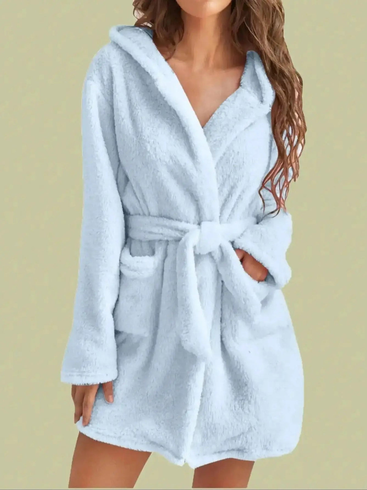 Women's Hooded Fleece Robe